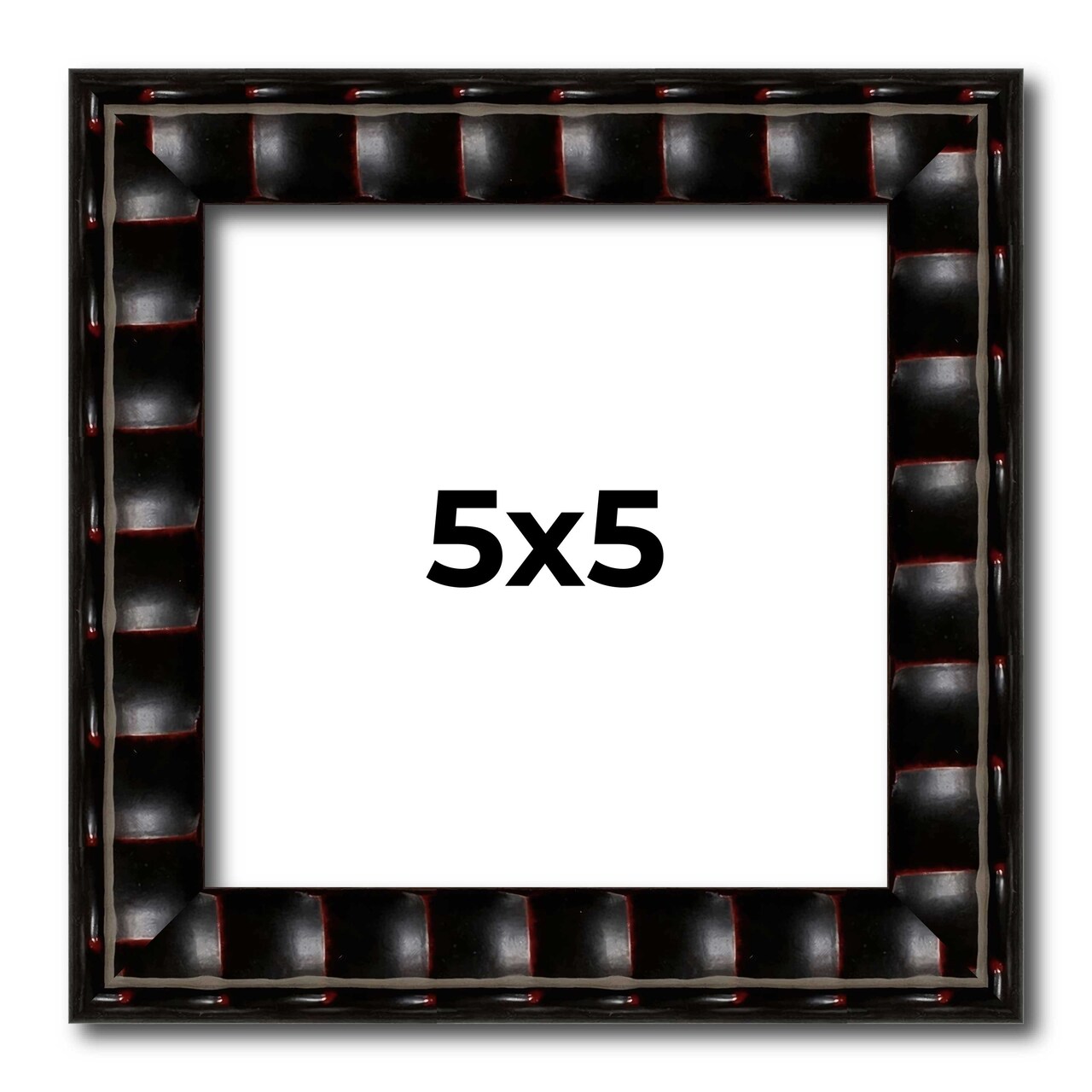5x5 Bamboo Picture Frame with UV-Resistant Acrylic & Acid Free Backing, Available in 4 Finishes - Brown, Black, Gold, and Natural